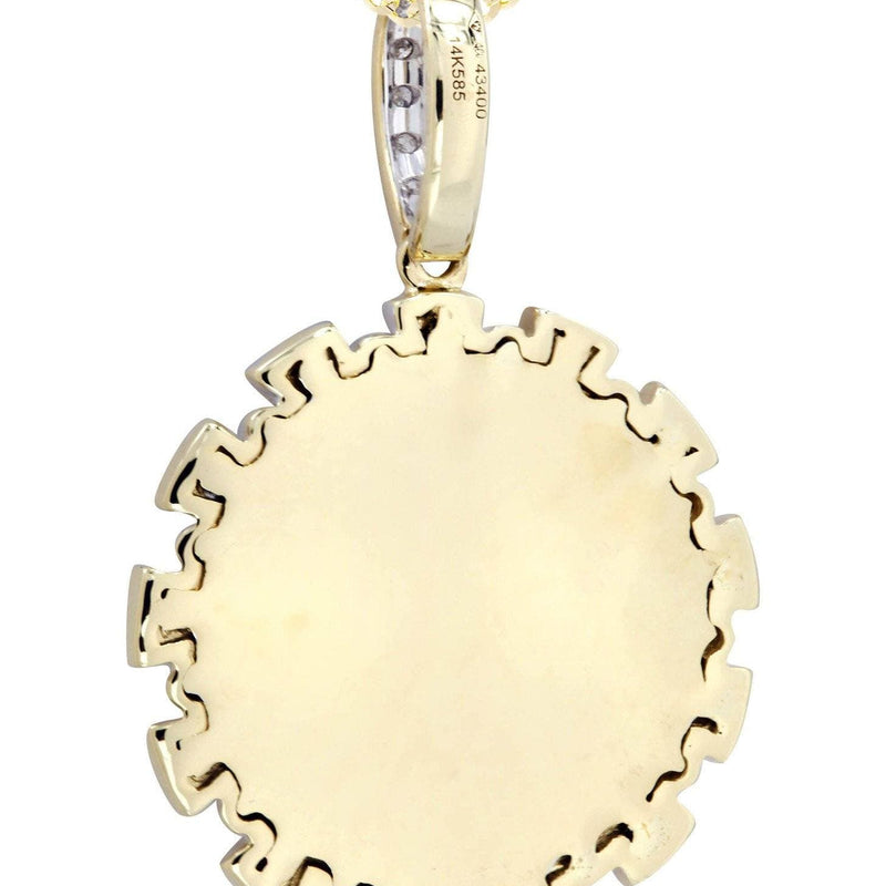 14K Yellow Gold Crown Diamond Necklace  | 0.28 Carats