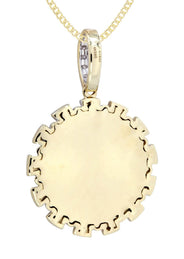 14K Yellow Gold Crown Diamond Necklace  | 0.28 Carats