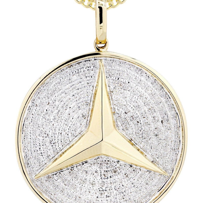 10K Yellow Gold Circle Diamond Necklace Diamond Necklace  | 0.51 Carats