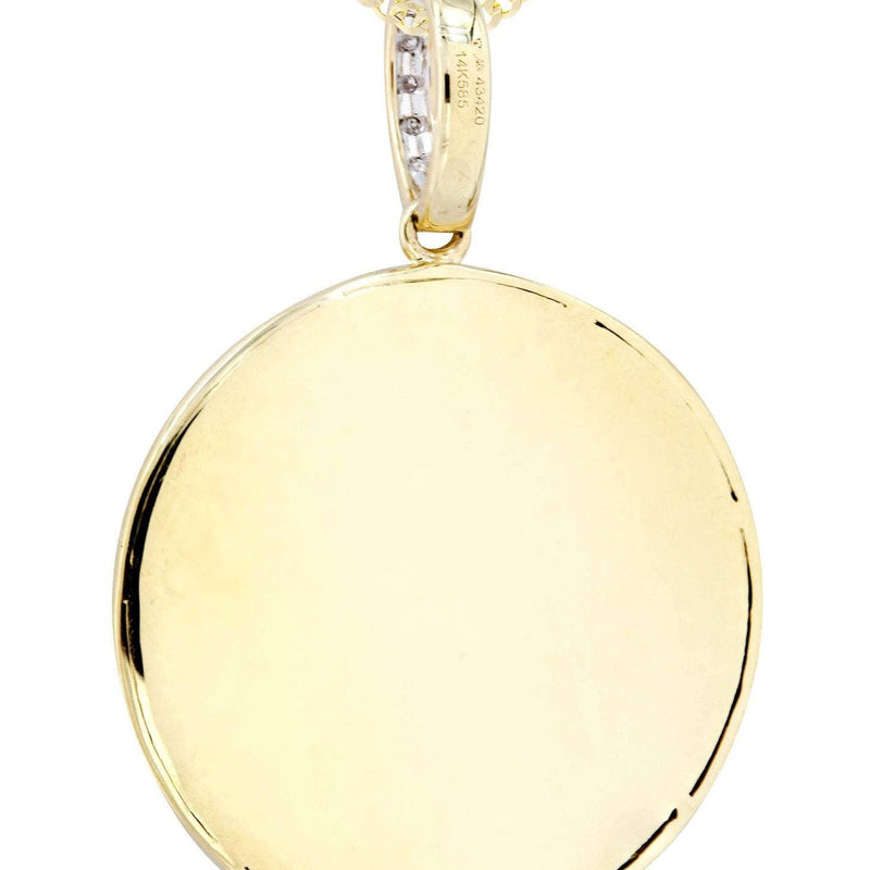 14K Yellow Gold Money Sign Diamond Necklace  | 0.5 Carats