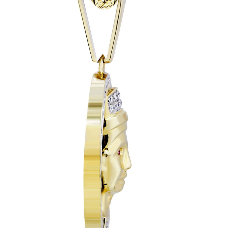 14K Yellow Gold Pharaoh Diamond Necklace  | 0.42 Carats