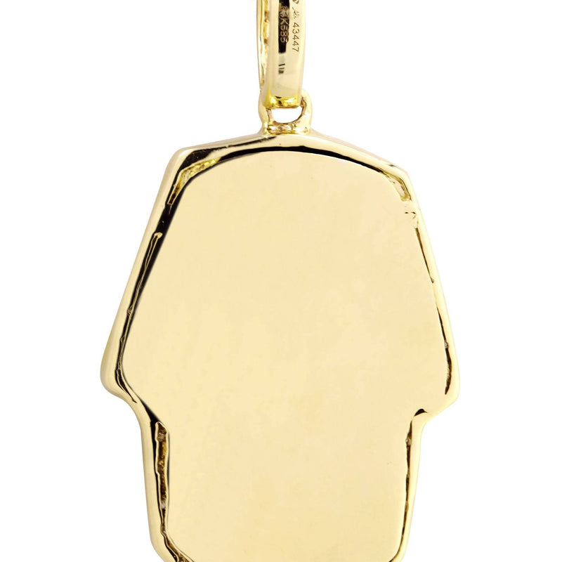 14K Yellow Gold Masked Pharaoh Diamond Necklace  | 0.35 Carats