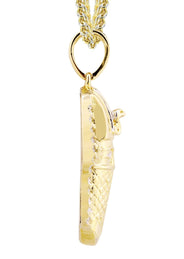 14K Yellow Gold Masked Pharaoh Diamond Necklace  | 0.35 Carats