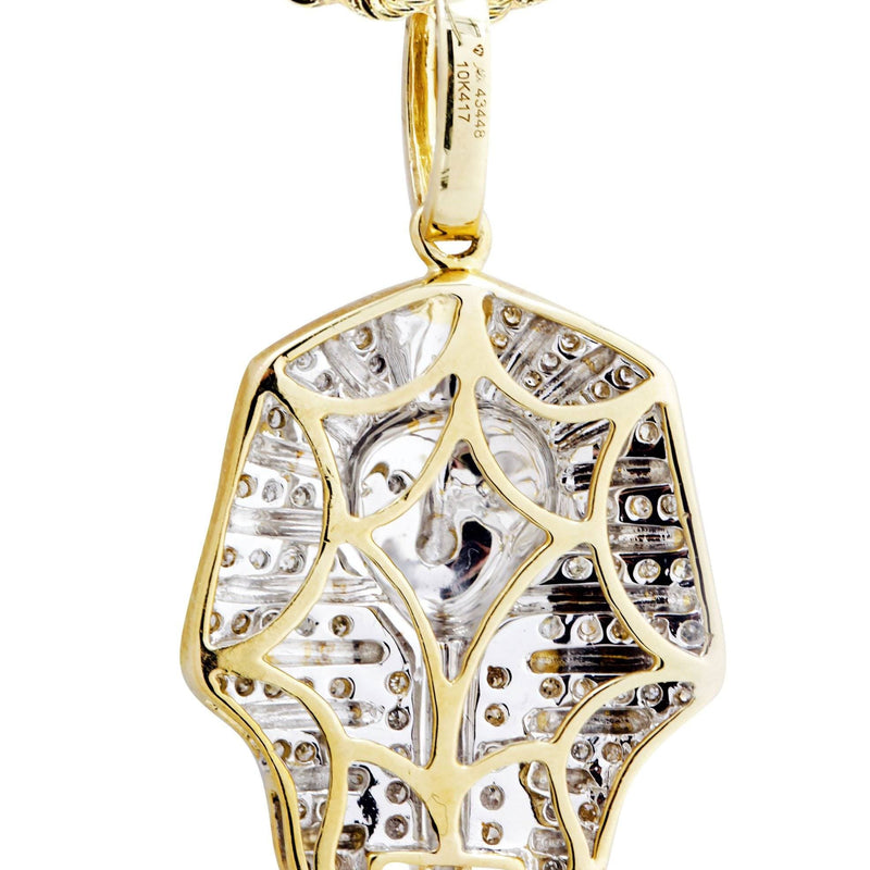10K Yellow Gold Pharaoh Diamond Necklace  | 0.25 Carats