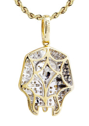 10K Yellow Gold Pharaoh Diamond Necklace  | 0.25 Carats