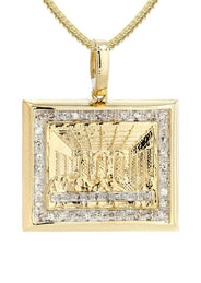10K Yellow Gold Last Supper Diamond Necklace  | 0.43 Carats