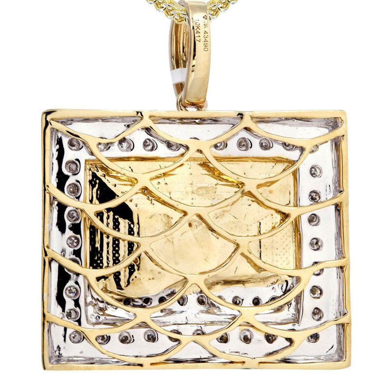 10K Yellow Gold Last Supper Diamond Necklace  | 0.43 Carats