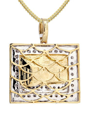 10K Yellow Gold Last Supper Diamond Necklace  | 0.43 Carats