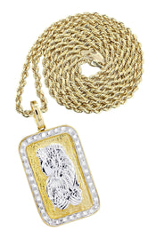 10K Yellow Gold Bar Diamond Necklace  | 0.59 Carats