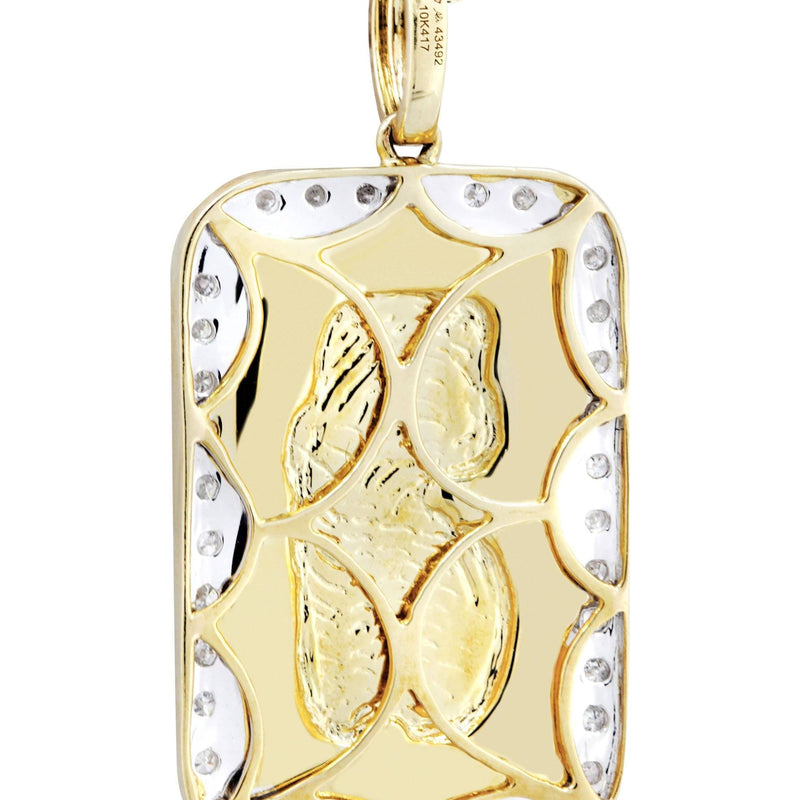 10K Yellow Gold Bar Diamond Necklace  | 0.59 Carats