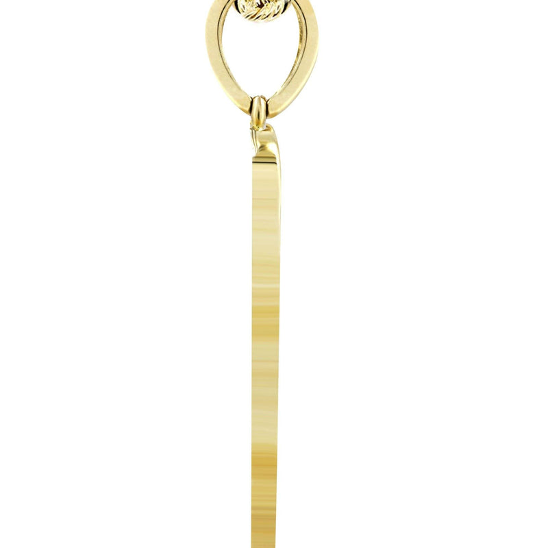 10K Yellow Gold Bar Diamond Necklace  | 0.59 Carats
