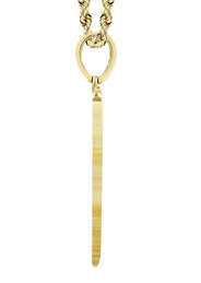 10K Yellow Gold Bar Diamond Necklace  | 0.59 Carats