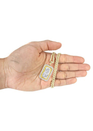 10K Yellow Gold Bar Diamond Necklace  | 0.59 Carats