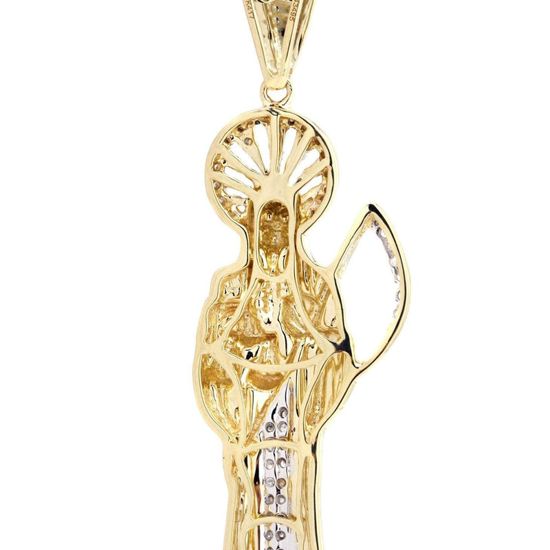 10K Yellow Gold St. Death Diamond Necklace  | 0.17 Carats