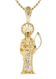 10K Yellow Gold St. Death Diamond Necklace  | 0.17 Carats