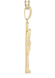 10K Yellow Gold St. Death Diamond Necklace  | 0.17 Carats