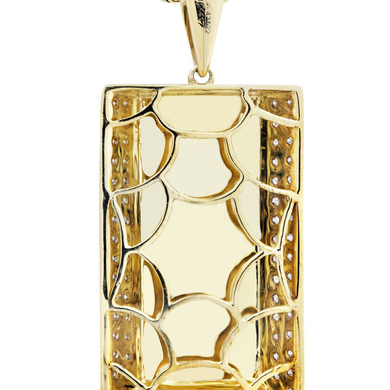 10K Yellow Gold Kilo Bar Diamond Necklace  | 0.33 Carats