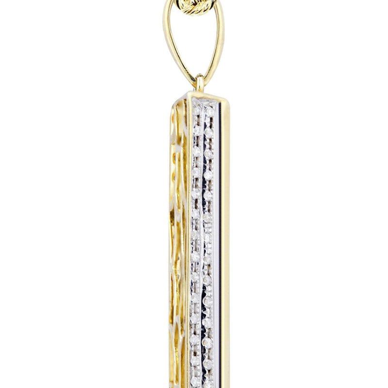 10K Yellow Gold Kilo Bar Diamond Necklace  | 0.33 Carats
