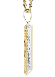 10K Yellow Gold Kilo Bar Diamond Necklace  | 0.33 Carats
