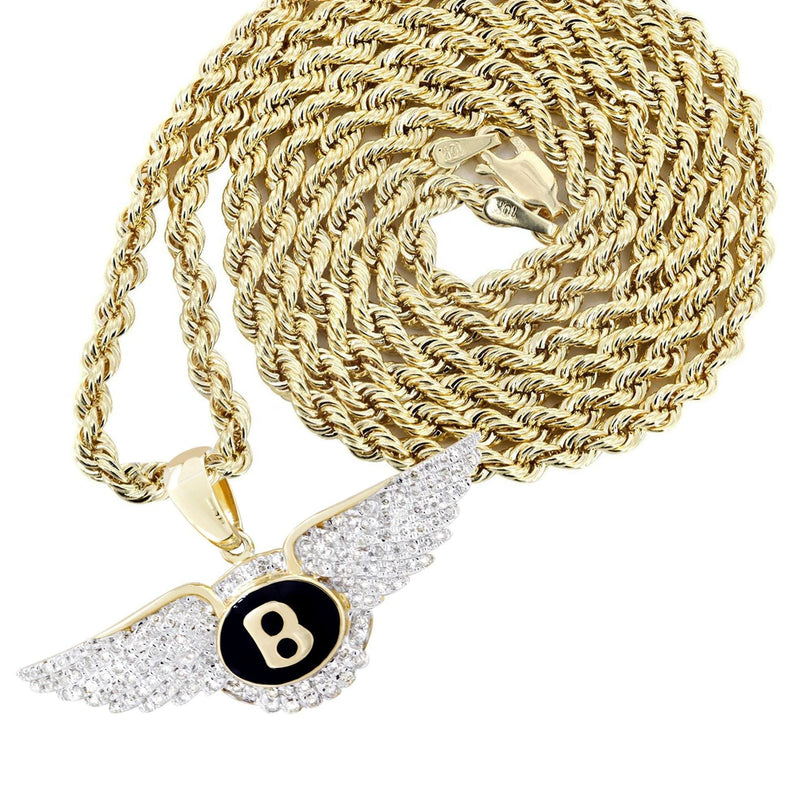 10K Yellow Gold Bentley Diamond Necklace  | 0.54 Carats