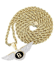 10K Yellow Gold Bentley Diamond Necklace  | 0.54 Carats