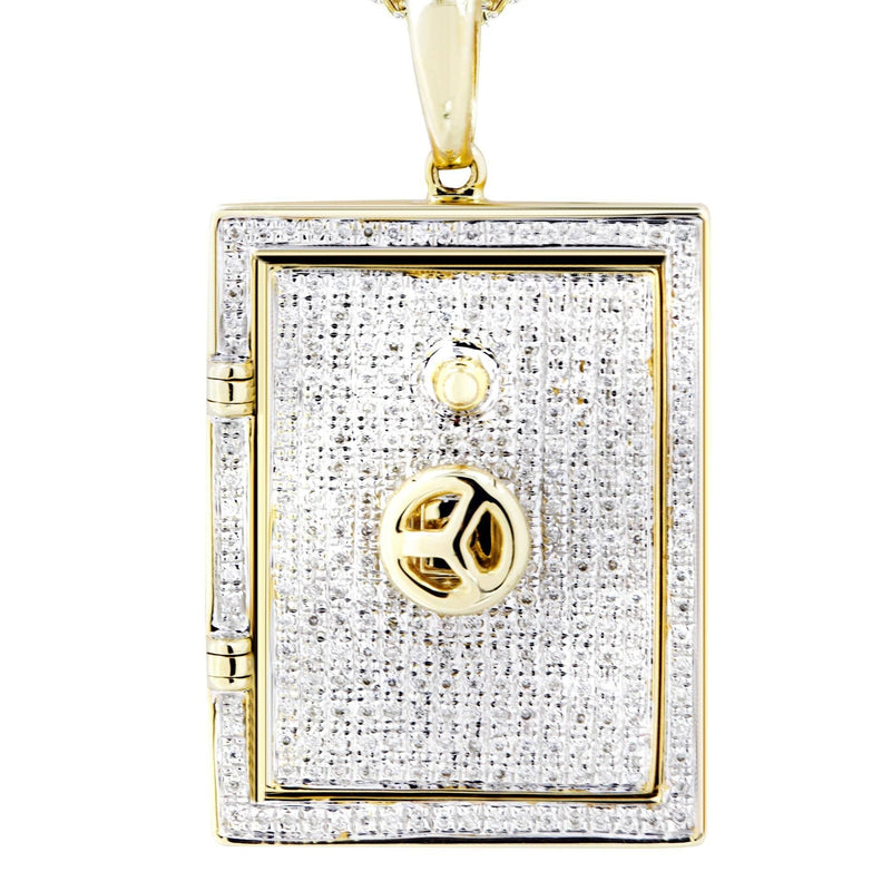 10K Yellow Gold Vault Diamond Necklace  | 0.59 Carats
