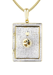 10K Yellow Gold Vault Diamond Necklace  | 0.59 Carats