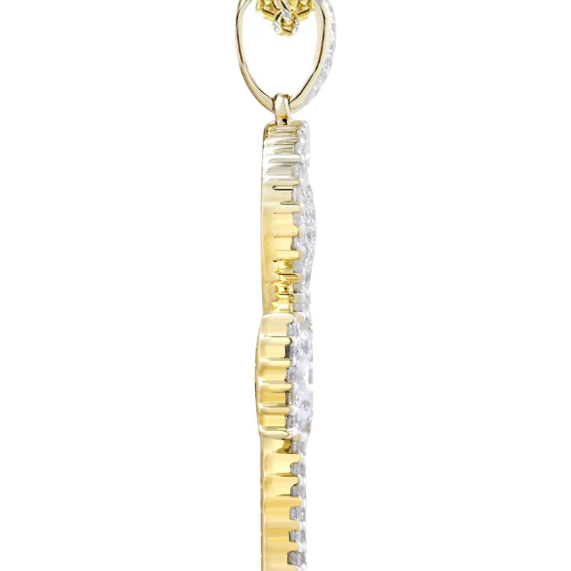10K Yellow Gold Ankh Diamond Necklace  | 0.77 Carats