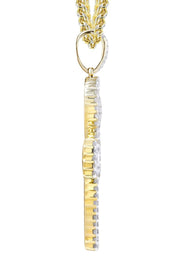 10K Yellow Gold Ankh Diamond Necklace  | 0.77 Carats