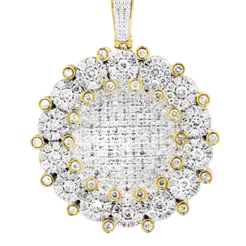 10K Yellow Gold Round Diamond Necklace  | 3.08 Carats