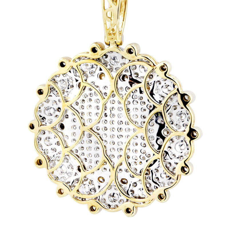 10K Yellow Gold Round Diamond Necklace  | 3.08 Carats
