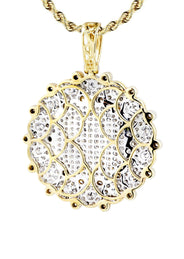10K Yellow Gold Round Diamond Necklace  | 3.08 Carats