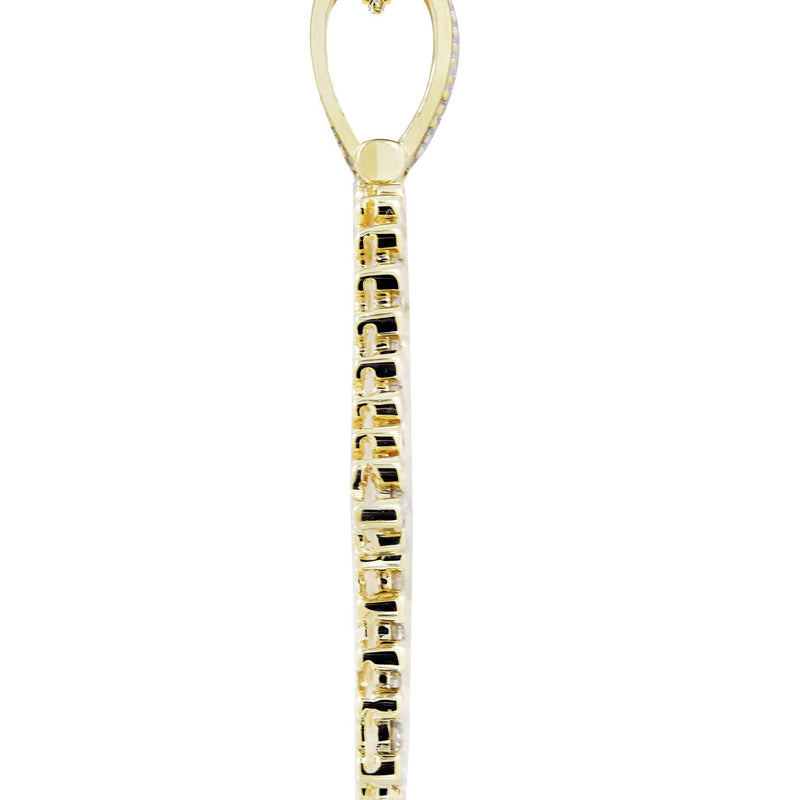 10K Yellow Gold Hamsa Diamond Necklace  | 1.75 Carats