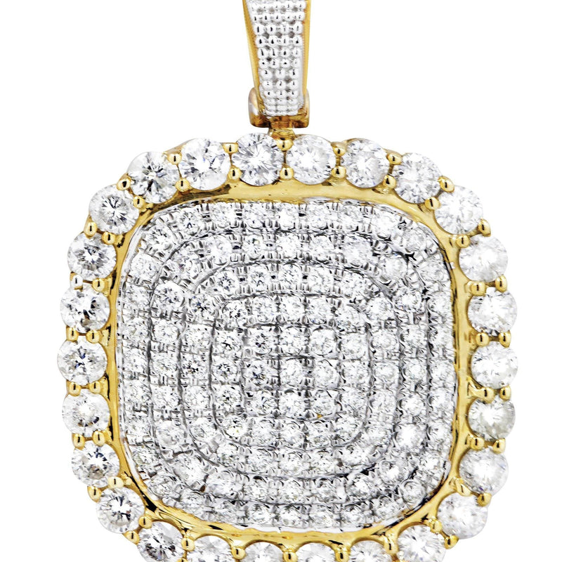10K Yellow Gold Round Diamond Necklace  | 3.34 Carats