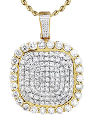 10K Yellow Gold Round Diamond Necklace  | 3.34 Carats