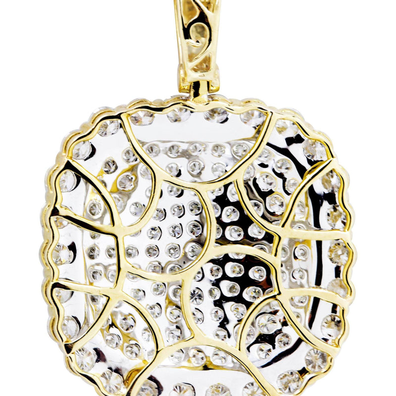 10K Yellow Gold Round Diamond Necklace  | 3.34 Carats