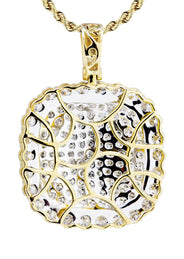 10K Yellow Gold Round Diamond Necklace  | 3.34 Carats