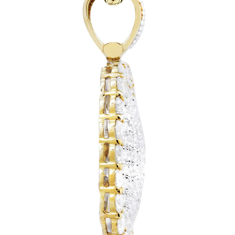 10K Yellow Gold Round Diamond Necklace  | 3.34 Carats
