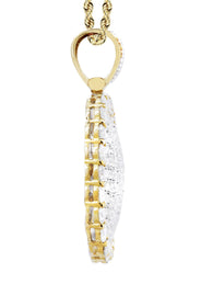 10K Yellow Gold Round Diamond Necklace  | 3.34 Carats