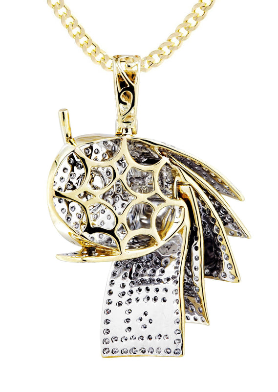 10K Yellow Gold Money Roll Diamond Necklace  | 2.2 Carats