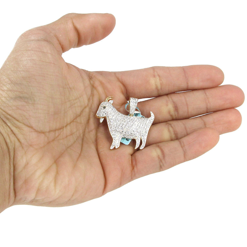 14K Yellow Gold Goat Diamond Necklace  | 2.44 Carats