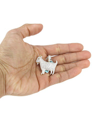 14K Yellow Gold Goat Diamond Necklace  | 2.44 Carats