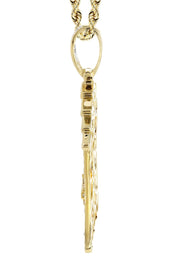 14K Yellow Gold Trap House Diamond Necklace  | 2.62 Carats
