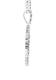 Full Diamond 10K White Gold Medium Round Picture Pendant Necklace | 1.88 Carats | Appx. 19 Grams