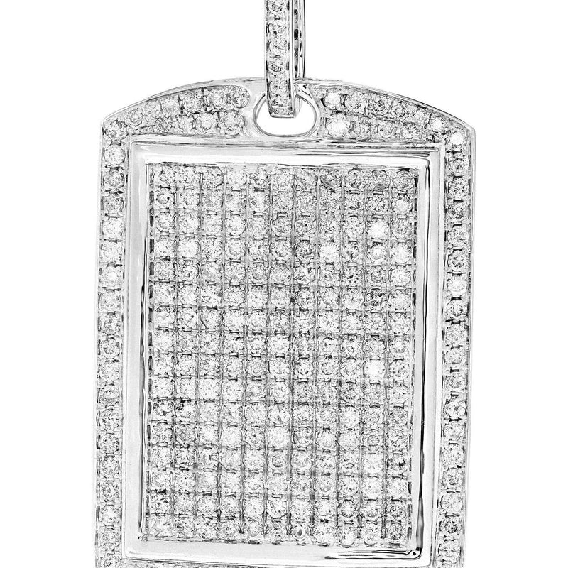 Diamond Dog Tag Pendant | 20.72 Grams | 6.3 Carats