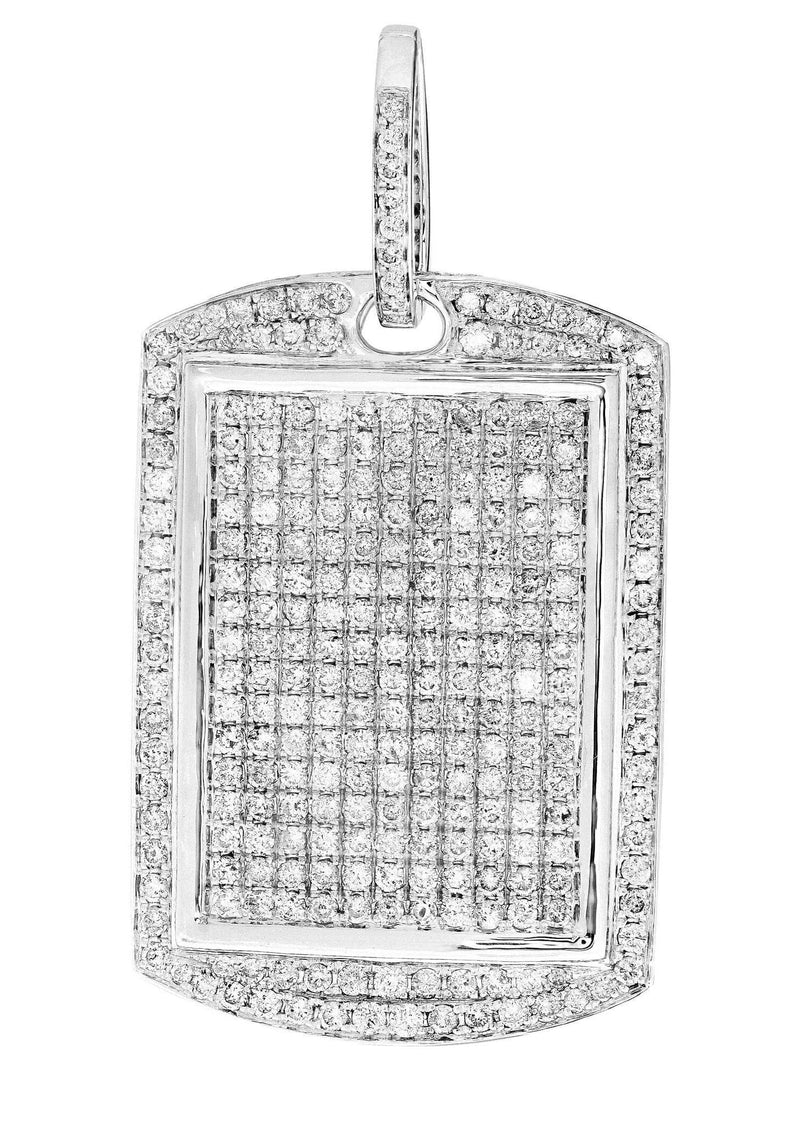 Diamond Dog Tag Pendant | 20.72 Grams | 6.3 Carats