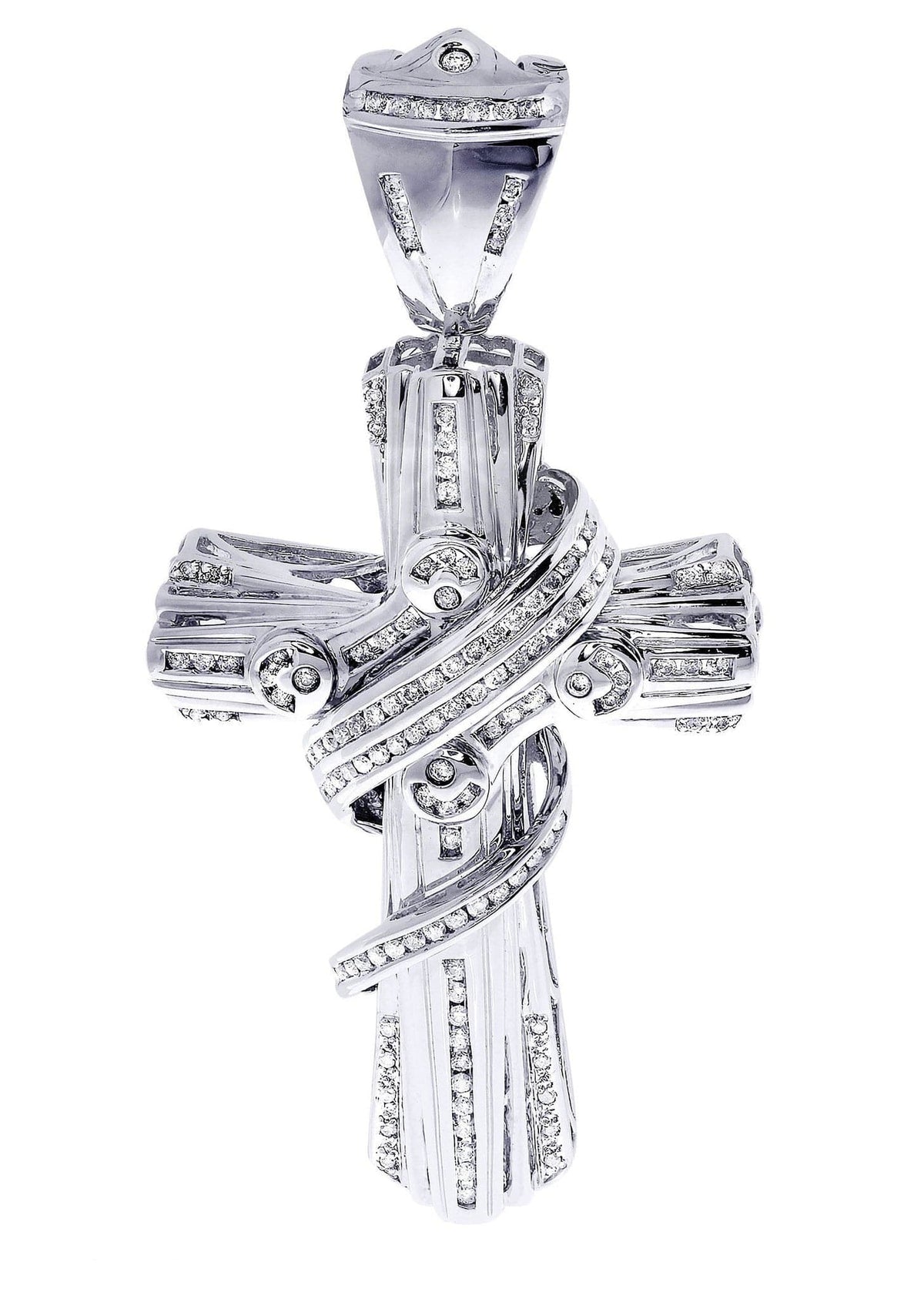 Diamond Cross Pendant| 1.68 Carats| 29.86 Grams