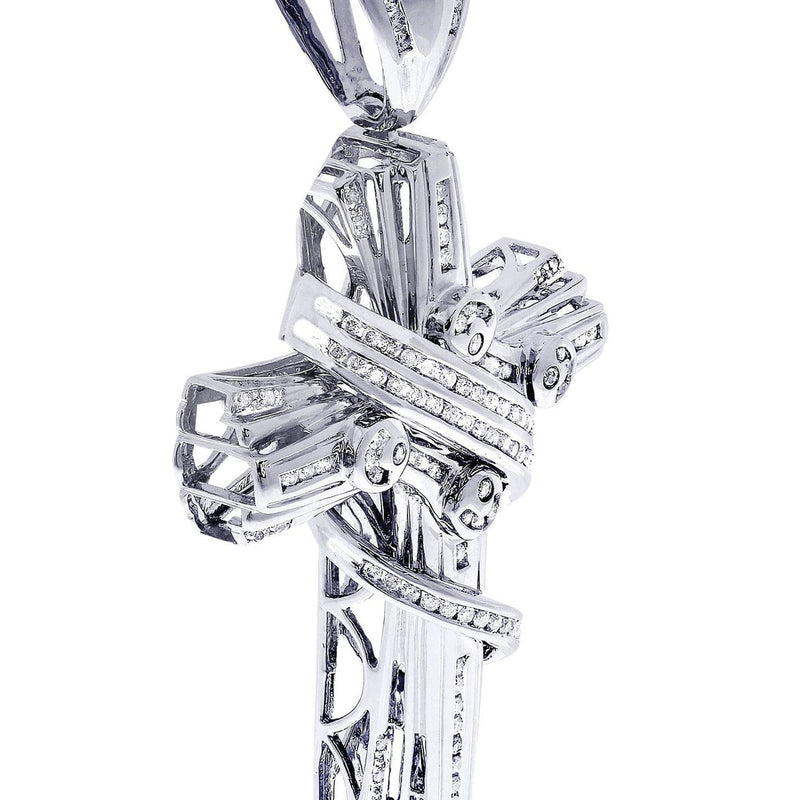 Diamond Cross Pendant| 1.68 Carats| 29.86 Grams