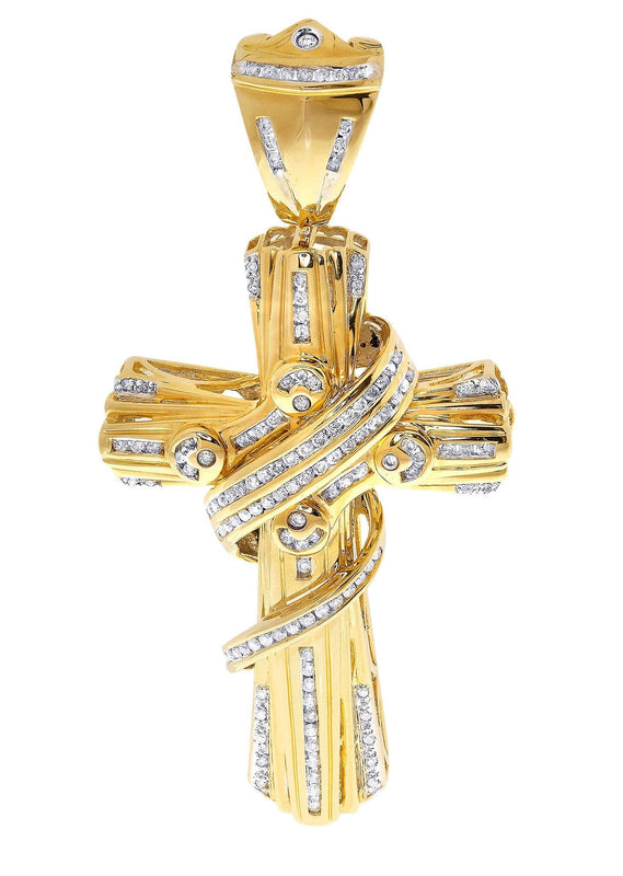 Diamond Cross Pendant| 1.62 Carats| 29.77 Grams
