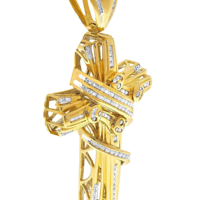 Diamond Cross Pendant| 1.62 Carats| 29.77 Grams